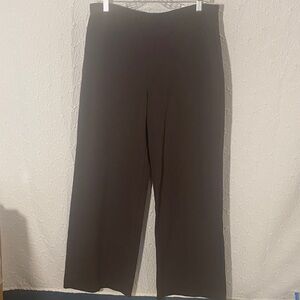 Express Women’s Chocolate Brown Trousers Wide Leg Size L Professional Casual